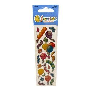 Vintage Sandylion Bright Gems balloons and music notes Sealed Stickers